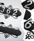13.8 Inch Iron Address Plaque With Ten 2.75 Inch House Numbers For Outdoor Use Durable Metal Address Sign For Home Garden