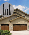 Garage with overlay of Six Piece Tough As Nails Heavy Duty Garage Door Handle Hinges Set Decorative Hardware Kit