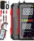USB Rechargeable Digital Multimeter With Auto Display For Fast Voltage And Current Checks Built For Industrial Electrical Work Worksite Ready Pro Grade Safety CAT III 1000V CAT IV 600V Double Fuse Anti Burn Protection CE RoHS FS899L, showing digital display and test leads