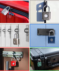 Biometric Fingerprint Smart Padlock Keyless Thumbprint Lock USB Rechargeable, various colors on lockers and suitcase