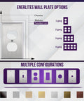 Double Duplex Receptacle Metal Wall Plate In Stainless Steel Corrosion Resistant 2-Gang 4.50 x 4.57 Inches Cover diagram