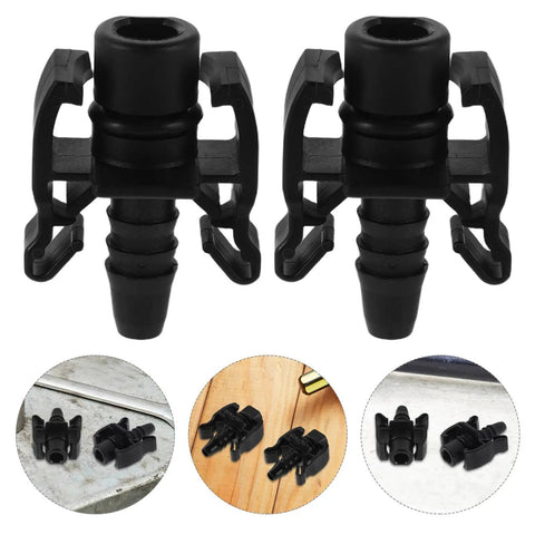 Heavy Duty 2 Pack Heater Hose Connector Plug And Play Fitting For Radiator Coolant Outlet and Auxiliary Water Tank in black