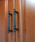 10 Pack 5 Inch Black Cabinet Drawer Pulls Zinc Alloy 128mm Kitchen Dresser Handles For Cabinets Drawers Wardrobes Cupboards Closet Doors