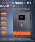 10200W Off Grid Solar Inverter With 48V DC To 230V AC Pure Sine Wave Output 160A MPPT Charge Controller