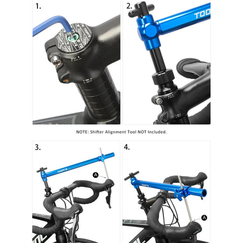 Shifter Alignment Tool Adapter For Road Bikes, CNC Aluminum And Stainless Steel, showcases precise brake lever alignment