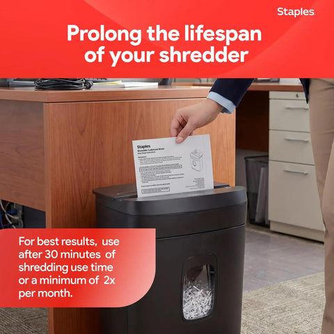Shredder Lubricant Sheets Pack Of 24 For Cross Cut And Micro Cut Shredders, Reduces Friction And Noise, Prevents Jams, Keeps Blades Sharp, No Fuss Clean And Oil, Prolongs Shredder Life And Performance, sheet on office shredder