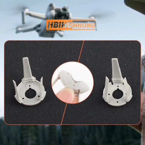Close-up of Gimbal Shock Absorption Rubber Replacement For Mini 4 Pro, featuring left and right dampers and silicone rubber parts for drones.