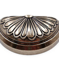 Antique Brass Cup Pulls 4 Pack With Petal Pattern Cabinet Hardware close-up view, vintage drawer dresser pulls, durable cast construction.