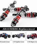 Aluminum Front And Rear Shock Absorbers Set With Adjustable Springs For ARRMA 1/18 Granite 1/16 Mojave 1/14 Typhon RC Truck Upgrades