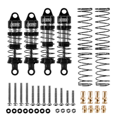 Beefed Up Carbon Fiber Front Shock Tower and Aluminum Oil Shocks Upgrade for Losi Micro B and Micro T RC Cars components display