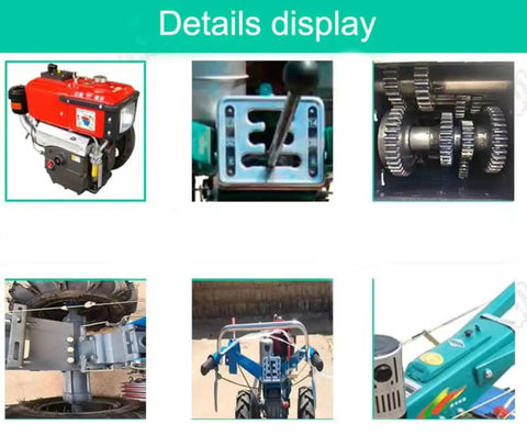 Details of Compact 2 Wheel Walking Tractor For Small Farms And Gardens With A Workhorse Cultivation Tiller Motocultor components