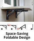 20 Inch Heavy Duty Folding Shelf Brackets Stainless Steel Collapsible Wall Mount For Space Saving Desk kitchen install