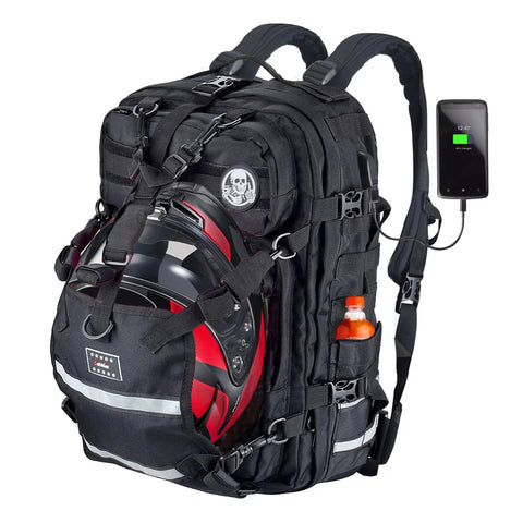 Waterproof Motorcycle Helmet Backpack With USB Port ✓