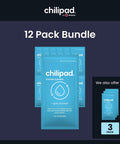 ChiliPad Sleep System Cleaner 1 Ounce Bottle 3 Pack and 12 Pack for deep cleaning and regular maintenance bundles showcased.