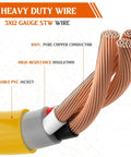 Game Changer 10 To 30P Dryer Adapter Converts Standard 30 Amp Outlet To 5 15 Or 20 R Straight Blade For Level 2 Ev Charger Smooth Plug And Play Setup with heavy duty wire showing copper strands.