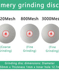 Emery grinding discs for Imosei Electric Wet Bench Sander: 3 sizes 320Mesh, 800Mesh, 3000Mesh, diameter 150mm.