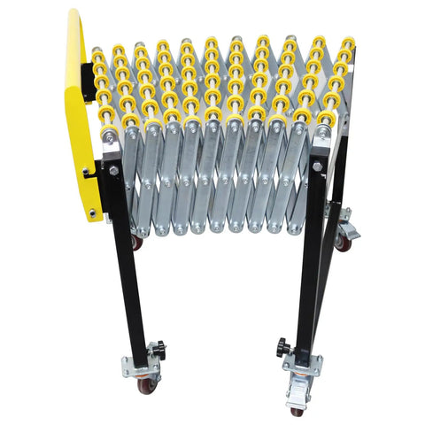 Flexible Portable Unpowered Conveyor With Adjustable Length And Height Expandable From 15.7 To 59 Inches, 23.6 Inches Wide