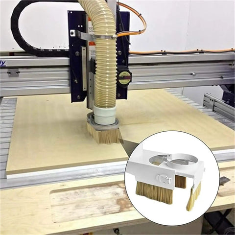 Heavy Duty Pro Grade Nylon Dust Shoe Brush Kit For CNC Routers And Milling Machines Fits 50 70 100 Mm Vacuum Covers