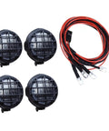 Traxxas RC Light Strips Kit for 1 tenth Crawlers and HSP RC Cars 4 White LED Lamp Beads with Lampshade Durable Metal and Plastic Lighting Accessory