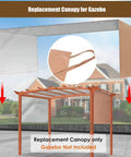 Waterproof Pergola Shade Cover For Outdoor Patio Replacement Canopy Top With Grommets Universal Fit installation guide
