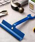 6 Inch Magnetic TDC And TDF Cleat Tool For HVAC duct and sheet metal on workbench with tools, blue stainless steel design