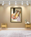 Arcfox 7W 3000K LED track lighting heads illuminating artwork in modern room; dimmable 3 wire H type track lights, CRI90 white finish.