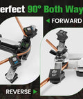 Tubing Bender Kit 1/4 In To 7/8 In Ratchet Copper Pipe Bender Tool Set shown with forward and reverse 90 degree bends.