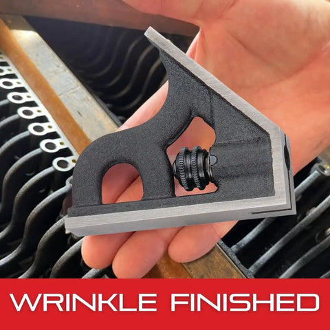 Heavy Duty Square Head for 6 Inch Combination Squares Built to Last Cast Iron Construction Resists Abrasion and Indentation Perfect For Machinists Woodworking and DIY Projects, 6-inch cast iron square head with wrinkle finish