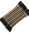 Multicolor Breadboard Jumpers Wires Kit 120 Pieces 10cm 40 Pin Male To Female Ribbon Dupont Cables For Arduino Raspberry Pi Prototyping