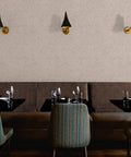 Abstract Animal Textured Vinyl Wallpaper Custom Printed Dope Wallcovering Heavy Duty Commercial Grade in restaurant setting.