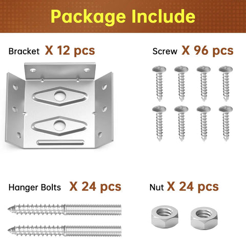 Solid As A Rock 12 Piece Surface Mount Corner Brackets For Heavy Duty Table Apron Reinforcement And Sturdy Wood Leg Fixes That Make Diy Furniture Repairs Total Game Changers With No Sweat Installation