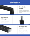 10 Pack Solid Aluminum Matte Black Cabinet Pulls with 5 Inch Hole Center Square Style Handles features and design