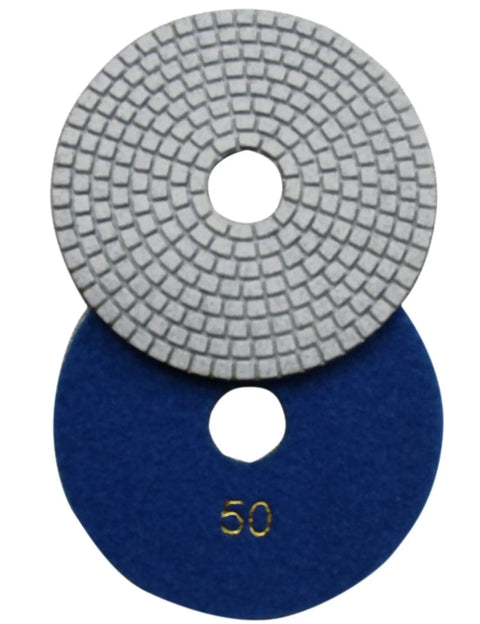 6 Inch Wet Diamond Polishing Pads 7 Step Set With Flexible Velcro Backing 3mm Thick Heavy Duty for Granite and Stone