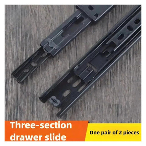 10 To 20 Inch Cold Rolled Steel Drawer Slides Two Section Cabinet Slides Furniture Hardware on wooden surface