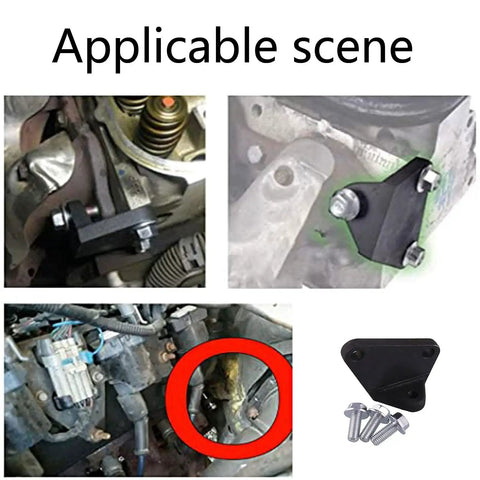 Exhaust Manifold Clamp Repair Kit for Cylinder Head Leak Fix with images showing clamp installation and components.