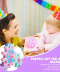 Mother and baby at a birthday party with 36 Piece Magnetic Gear Set For STEM Learning And Hands On Magnetic Construction Toy.