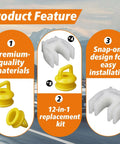 8 Piece Transmission Shifter Linkage Cable Bushing Repair Kit With 4 Bushings And 4 Retainer Clips product features display