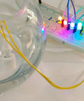 Liquid Level Sensor Float Switch For Fish Tank DIY Kit M8 Ball Float Controller with visible wiring and LEDs
