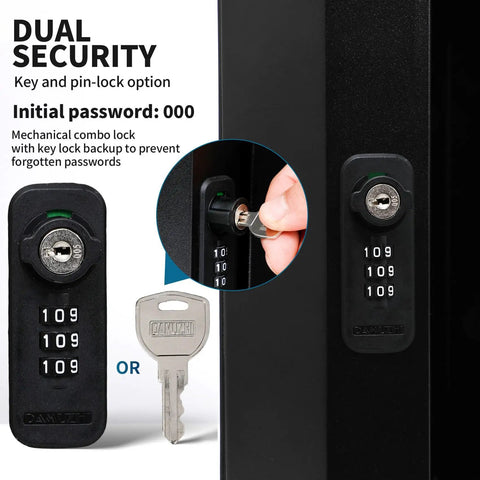 Heavy Duty Outdoor Electric Charger Lock Enclosure Wall Mount protective housing detail image featuring dual security key-pin lock option.