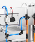 12V DC 1/4 Inch NPT 2 Way 2 Position Normally Closed Solenoid Air Valve installed in pneumatic system
