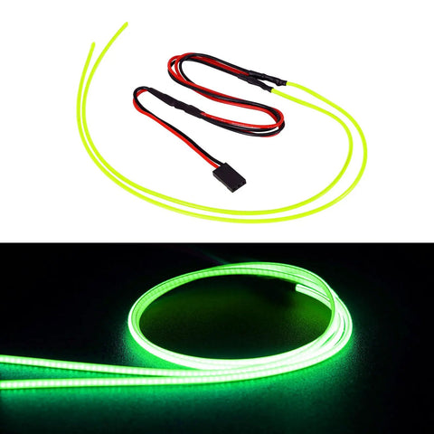 Green RC LED Strip Lights For TRX4M SCX24 1/24 1/18 Crawlers Upgrade Flexible Cuttable LED Tape glowing around cable