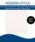 Universal CleanCover Bathroom Exhaust Grille Cover For White Bath Fans Low Profile Upgrade Easy Install shown with modern style.