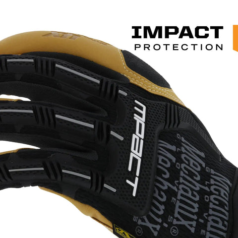 Material4X M Pact Work Gloves With Impact Guard And D3O Palm Padding, Abrasion Resistant, Tear Resistant, Black Detail View