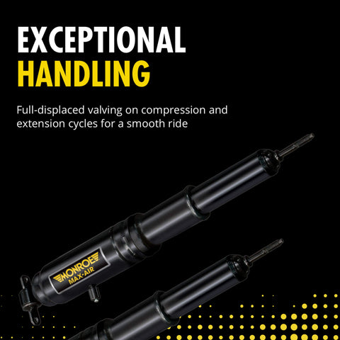 Air Shock Absorber MA822 For Buick Cadillac Oldsmobile And Pontiac, black heavy-duty build with Monroe Max-Air branding
