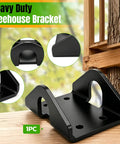 Beefy Heavy Duty Treehouse Bracket With Attachment Bolts For 1.25 Inch Lags Or TABs Static Support Plate High Strength Steel Powder Coated Black Load Bearing Treehouse Hardware on deck