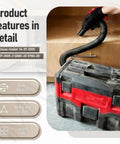Internal Storage Vacuum Hose For 18V And 28V Cordless Wet Dry Vacuums Replacement Hose 14 37 0105 Compatible With 0880 20