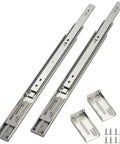 22 Inch Full Extension Drawer Slides With Ball Bearing Rollers, Heavy Duty Side Mount, 100 Lb Capacity, 5 Pairs Including Brackets And Screws