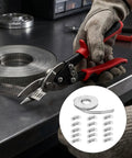 Dope Stainless Steel Hose Clamp Roll Kit With Adjustable Worm Drive Bands Cut To Size For Heavy Duty Plumbing And Auto Fixes That Hold Tight Under High Pressure Without Slipping, stainless roll and snips