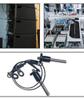 Two Pack 304 Stainless Steel Ball Locking Pins With Quick Release Push Button And 24 Cm Lanyard Cable shown with machinery applications