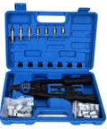 Awesome GFSGHZZ Hand Riveter Tool Set With Auto Locking Mechanism And 126 Piece Rivet Kit For M3 To M12 Fasteners Perfect For DIY Pros and Home Projects, blue case